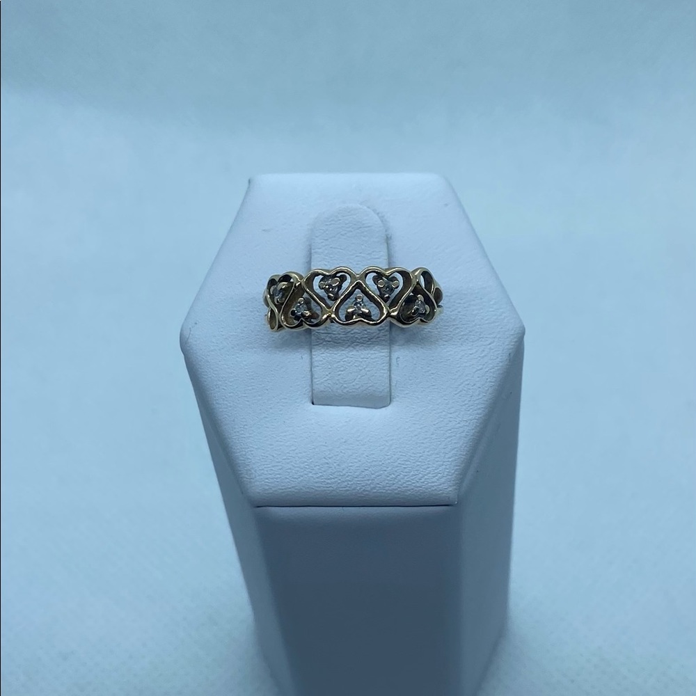 10k hearts and diamonds ring